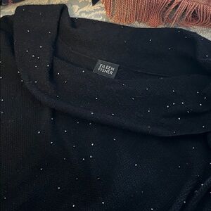 Eileen Fisher Black Sparkle Women's Sweater